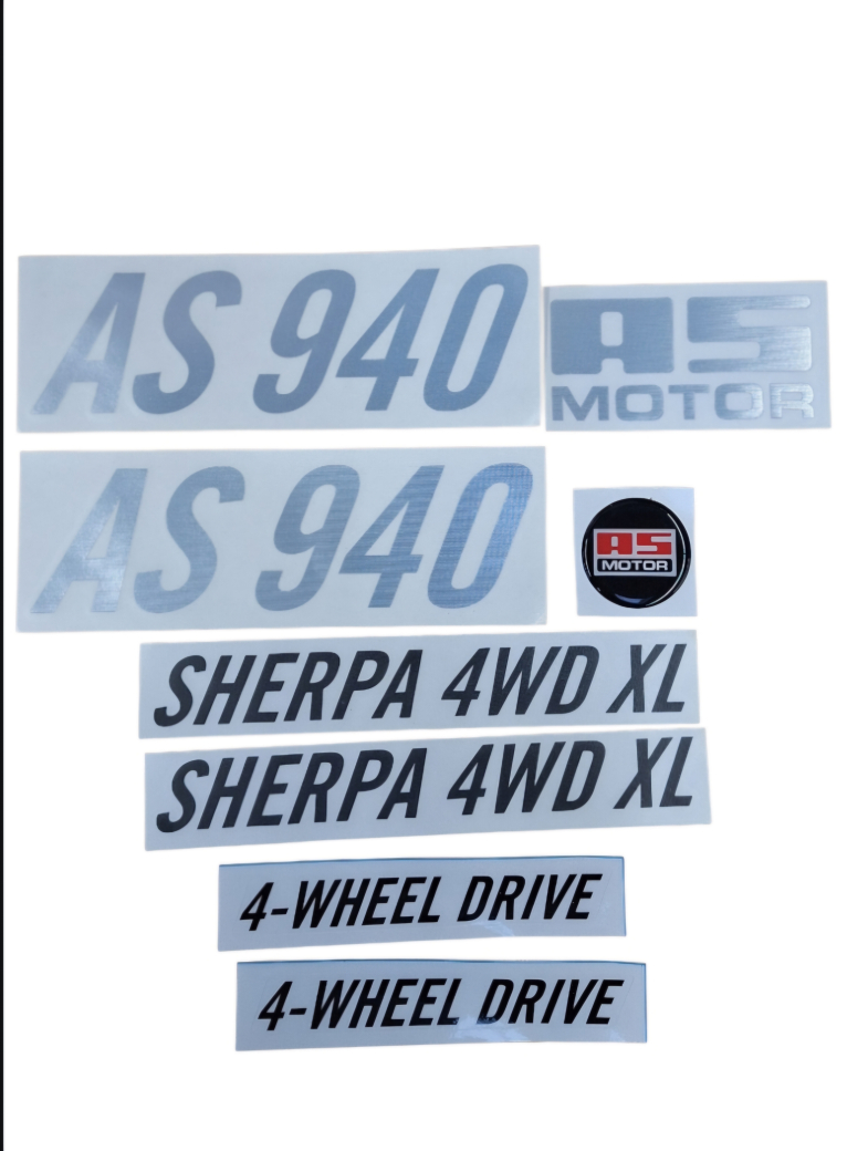 Designaufkleber Satz AS Aufsitzmäher 940 Sherpa Aufkleber