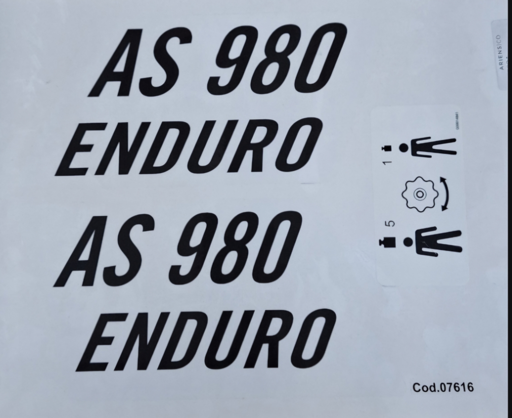 Blatt mit Aufklebern AS 980 Enduro