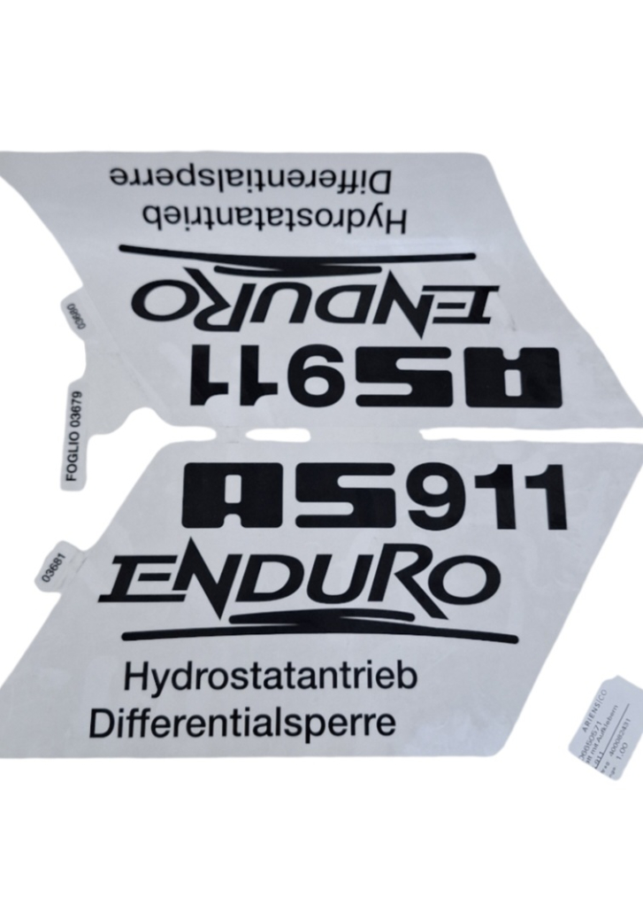 Blatt mit Aufklebern AS 911 Enduro