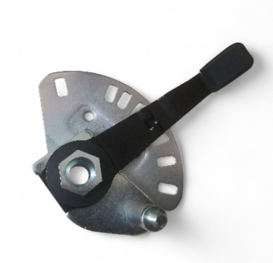 Baugruppe Verstellvorrichtung vorne rechts, Höhenverstellung Räder Sabo Rasenmäher 54 Pro