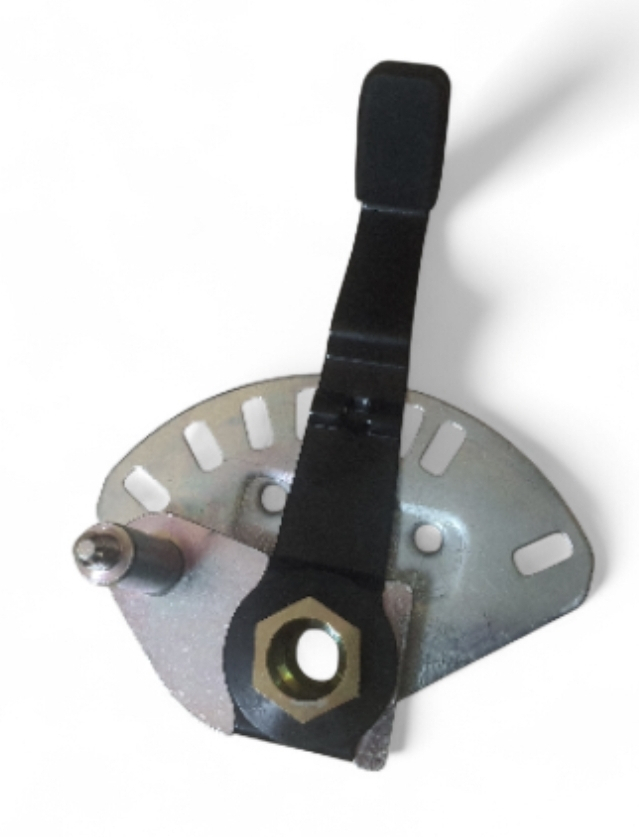 Baugruppe Verstellvorrichtung vorne links, Höhenverstellung Räder Sabo Rasenmäher 54 Pro