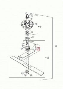 Original AS Motor Flügelmesser 434, für AS 65 & 73vs AS 800 Freerider Messer 7255