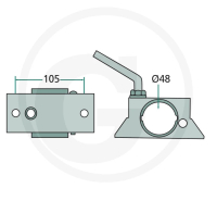 GRANIT Klemmhalter PREMIUM – Fester Halt für Außenrohre Ø 48 mm, Verzinkt & Langlebig