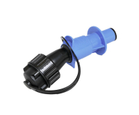 Einfüllsystem für ASPEN Kanister DIN 40 – gluckerfreies Ausgießen, HD-PE, schwarz/hellblau