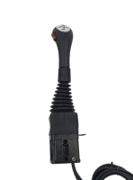 2 Taster seitlich Powershift Indemar Kreuzschalthebel, Joystick Griff mit ISO Plakette, Bedienungshebel kpl.