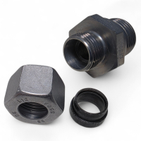 GE12LR1/2, Gerade Einschraubverschraubung 1/2" + Überwurfmutter M18x1,5mm + Schneidring Ø12mm