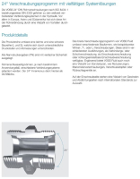GE12LR1/2, Gerade Einschraubverschraubung 1/2" + Überwurfmutter M18x1,5mm + Schneidring Ø12mm