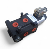 Hydraulik Umschaltventil Ventil 6/2 Wege **24Volt** 3/8" 50 l/min Wechselventil Rotator Zange Holzgreifer Frontlader Magnetventil Wegeventil