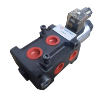 Hydraulik Umschaltventil Ventil 6/2 Wege **24Volt** 1/2" 60 l/min Wechselventil Rotator Zange Holzgreifer Frontlader Magnetventil Wegeventil