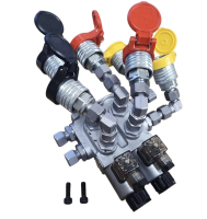 8/3 Wegeventil 12V Magnetventil 1/2" hydraulische Weiche Frontlader Steuergerät Hydraulik