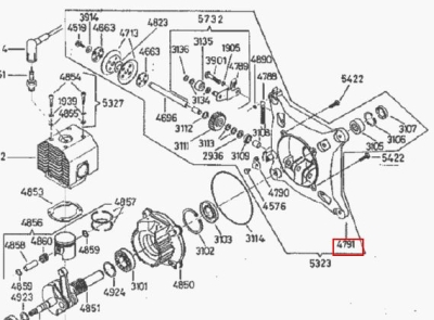 Getriebeflansch alte Variante für AS 21 AH8 mit 4PS Motor und AS26 AH8 mit 6PS Motor