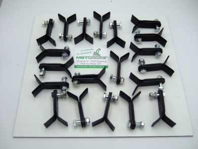 1 Schlegelsatz für Schlegelwerk des AS Motor Schlegelmähers AS 700 Messer + Messerklingen + Schlegel 20er Set