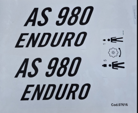 Blatt mit Aufklebern AS 980 Enduro