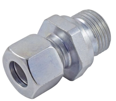 Gerade Einschraubverschraubung 3/4" auf 22L mit Überwurfmutter und Schneidring GE18LR3/4 M30x2 BSP3/4"